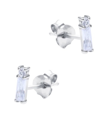 Shining CZ Crystal Silver Stud Earring STS-6224